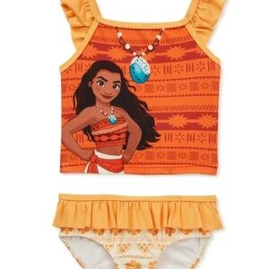 Disney Moana Toddler Girl Tankini 2 Piece Swimsuit, 12 Months